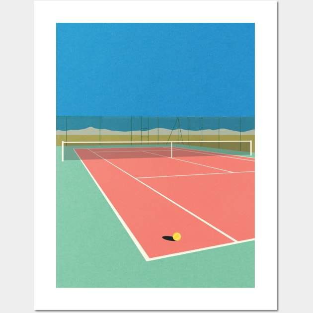 Tennis Court In The Desert Wall Art by Rosi Feist